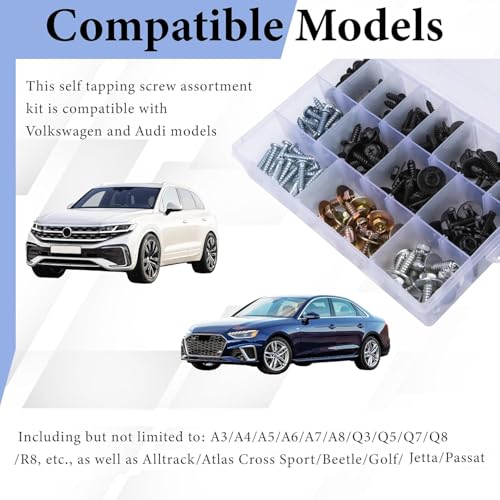 Metal Car Screw Body Bumper Hood Retainer Clips 160 PCS 14 Sizes