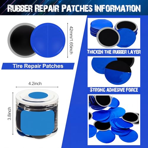 Tallew 300 Pcs Heavy Duty Tire Patches Radial Patch, 42 mm - size: 42 mm