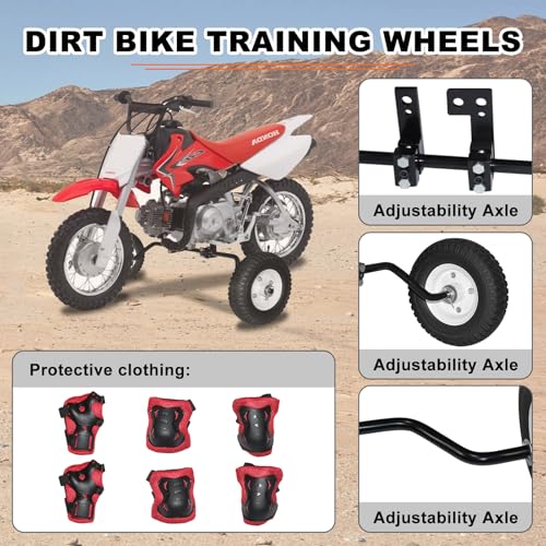Dirt Bike Training Wheels, For Razor mx350 mini bike wheels,Compatible with razor MX125 MX400 Honda CRF50 XR50 Z50 Z50R Yamaha PW50 TTR50,and Suitable for All Kinds of 50CC Dirt Bike, Easy to Install