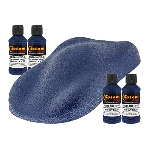 Custom Coat 3 Ounce, Navy Blue, Bedliner Tint Concentrate, 4 Pack - color: Navy Blue, size: 3-Ounce (Pack of 4)
