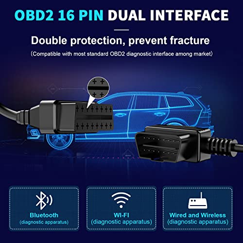FOXWELL OBD2 OBD II 16Pin Male to Female Diagnostic Extension Convert Cable 65cm/25.59”