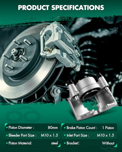 SCITOO 1PC 18-4297 Front Passenger Side Disc Brake Caliper Without Bracket - size: Front Passenger[18-4297]