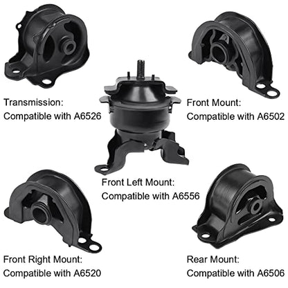Engine Motor Transmission Mount Replacement for 1996- 2000 Honda Civic 1.6L - size: 5PCS-Compatible with 1996-2000 Civic Civic 1.6L