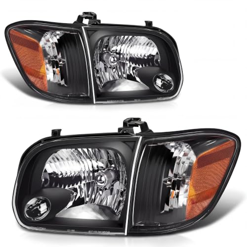 AUTOSAVER88 Headlight Assembly Compatible with 05-06 Toyota Tundra Black - color: OE - Black/Amber/Clear, size: Fit 05-06 Tundra