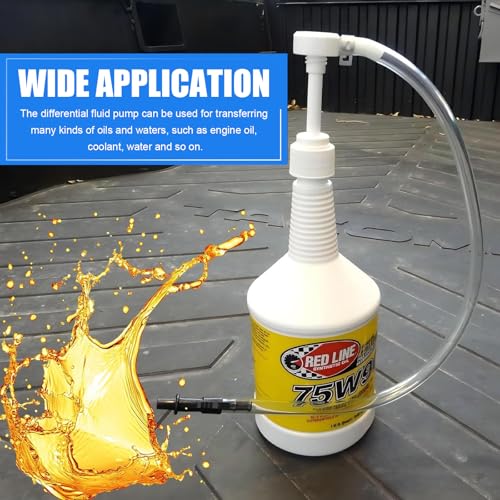 WZP Transmission Fluid Pump Kit, Auto Fluid Transfer Pump with 3/8" Swivel and 8mm 10mm Adapters, 8cc Per Pumps Stroke, Brake Fluids Change Oil Push-Pump Kit
