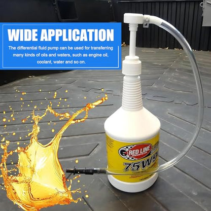 WZP Transmission Fluid Pump Kit, Auto Fluid Transfer Pump with 3/8" Swivel and 8mm 10mm Adapters, 8cc Per Pumps Stroke, Brake Fluids Change Oil Push-Pump Kit