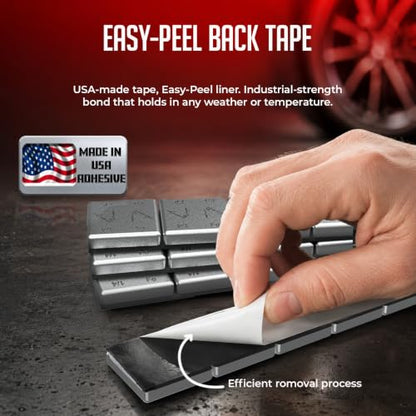 Wheel Accessories Parts 1/4 Oz. 0.25 Oz. Grey Low Profile Stick-On Premium US Adhesive Tape Wheel Balancing Weights Cars Trucks SUVs Motorcycles 4.53 kgs 10 lb Box 240 Pcs per Box - size: 240 Pcs Silver, style: 1/4 Oz Segment