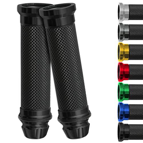 DREAMIZER Motorcycle Handle Grips Rubber Pedal Bike Scooter Handlebar Grips Modified Handlebar Throttle Turn Grip Settle - Black - color: Black