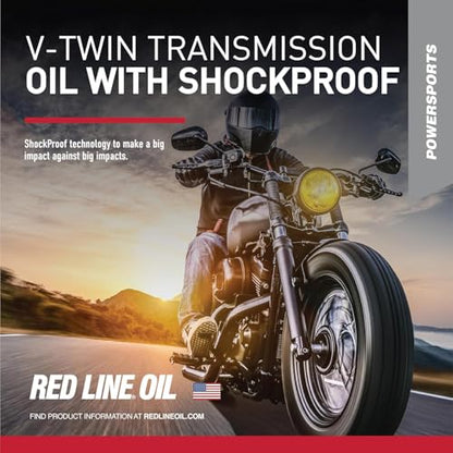 Red Line 42804 V-Twin Transmission Oil with Shockproof - 4 Quarts - size: 4 Pack