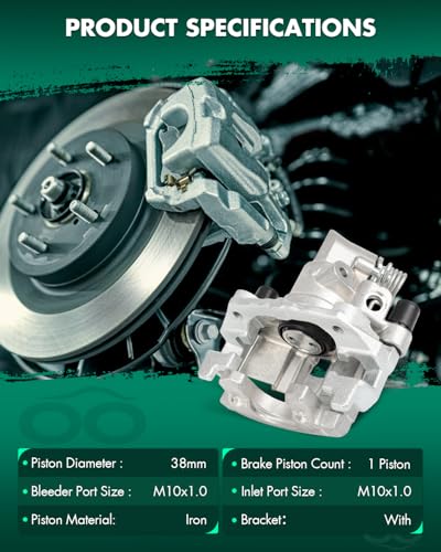 SCITOO 19B2954 19B2955 Rear Left & Right Disc Brake Calipers Assembly - size: Rear[19B2954 & 19B2955]