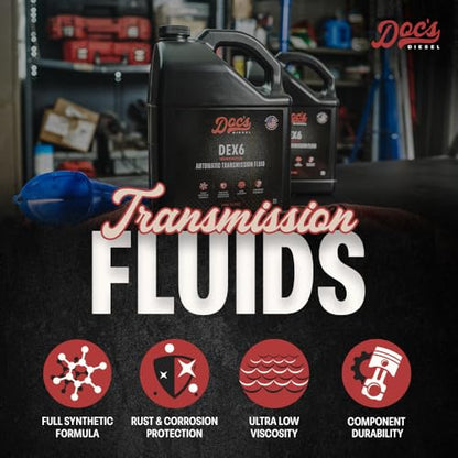 Doc's Diesel DEX6 High Mileage Full Synthetic DEXRON VI Automatic Transmission Fluid, 4-Gallons - color: DEXRON VI, size: 4-Gallons