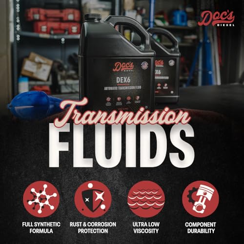 Doc's Diesel DEX6 High Mileage Full Synthetic DEXRON VI Automatic Transmission Fluid, 4-Gallons - color: DEXRON VI, size: 4-Gallons