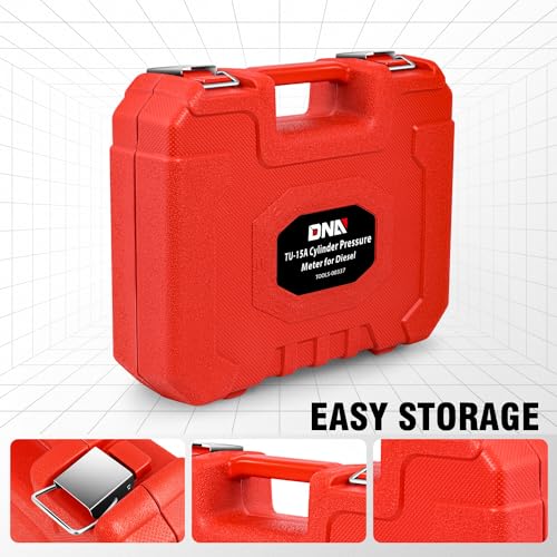DNA Motoring TU-15A Diesel Engine Compression Gauge Tester with Gauge & Adapters, Cylinder Pressure Meter Teste Tool Kit for Cars Trucks, TOOLS-00337 - style: TU-15B Cylinder Pressure Teste