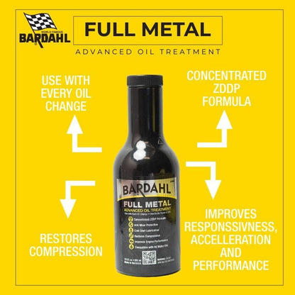 Bardahl Full Metal Motor Oil Additive ZDDP C60 Anti-Wear Protection 12 oz