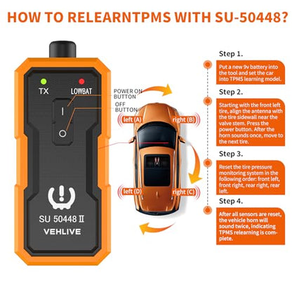 TPMS Relearn Tool for GM Tire Sensor, EL-50448 Upgraded Version - color: No Battery