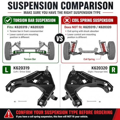 Front Lower Control Arm Torsion Bar for Ford Explorer 1995-2001 - style: 2PCS Front Lower Control Arm