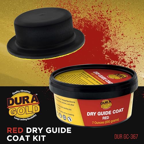 Dura-Gold Premium Red Dry Guide Coat Kit, 7 Ounces (200 Grams) - Powder - color: Red