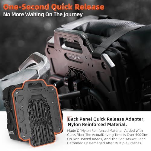 Rhinowalk Motorcycle Saddlebag 35L Waterproof, Quick Release Motorbike Side Bag, Universal Fit Motorcycle Side Bag (1-Piece) - color: Black 35L