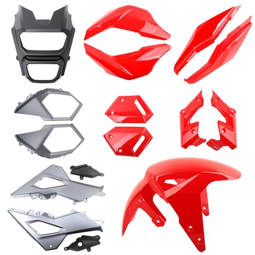 Mokuo Motorcycle Fairing Kits Compatible with Honda Grom MSX 125 2017-2020,Red Color - style: Red