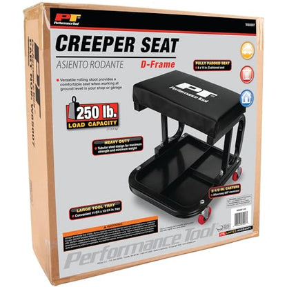 Performance Tool W85007 D-Frame Rolling Mechanic Garage Seat - style: C-Frame Seat