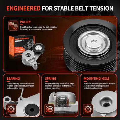 39420 Belt Tensioner w/Pulley for Kia Forte Soul Tucson L4 2.0L - size: 39420