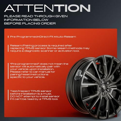 A-Premium 315MHz Pre-programmed TPMS Sensor Tire Pressure Monitoring Sensor