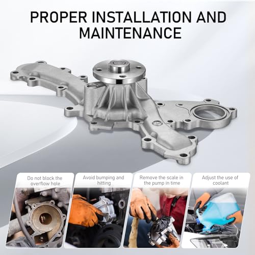 BDFHYK AW6047 Automotive Engine Water Pump Kit Compatible with Toyota Camry 2007-2017, Highlander 2008-2016, Sienna 2007-2016, RAV4 2006-2012, Compatible with Lexus ES350 2007-2018, V6 3.5L - size: AW6047