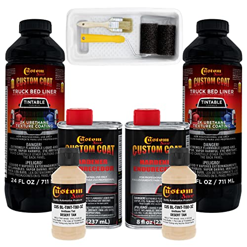 Custom Coat Desert Tan Urethane Roll-On Truck Bedliner Kit, 2 Quarts