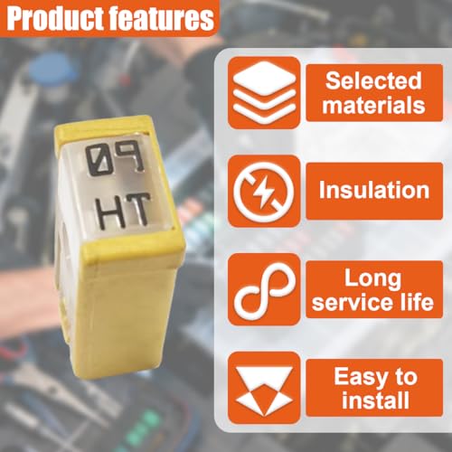 6PCS 60A 32V Mini Slotted Automotive MCASE Shaped Cartridge Fuse Kit, Micro Cartridge Fuse Assortment, Universal Low-Profile Vehicle Fuses Replacement for Car, SUV, Truck (60A) - size: 60A