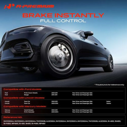 A-Premium Rear Left and Right Side Disc Brake Caliper without Bracket - style: #18-4850+18-4851
