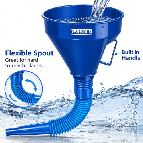 Automotive Flex Funnel with Hose - color: Blue
