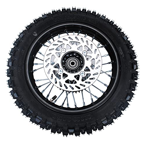 Rim tube tire 80/100-12 3.00-12 12-15MM Dirt Pit Bike Trail axle 12"Complete rear wheel For small Wheel Rim Tire Fits 125-160cc TTR SSR Mini Motorcycle