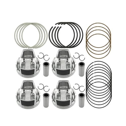 Engine Piston & Piston Rings Kit (STD) - Compatible with Chevy Sonic/Cruze Limited 1.8L (2011-2018) - OEM# 55567934, 55574537, 25192330