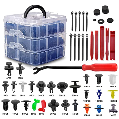 910Pcs Car Push Retainer Clips Plastic Fasteners Kit