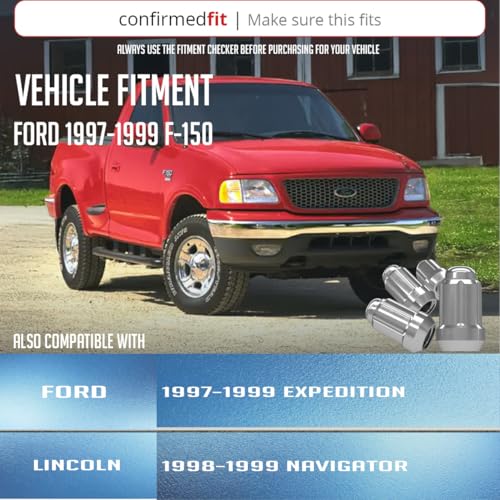 Wheel Accessories Parts 20 Pcs M12x1.75 12x1.75 Thread Car Spline 35mm 1.38" Long Lug Nuts Chrome Spline Hex Fits Ford F150 Expedition ｜ Lincoln Navigator - color: Chrome, size: 20 Pack, style: Spline