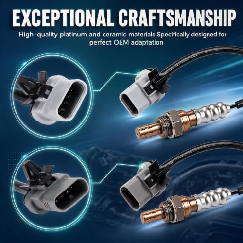 BBTO 4 Pcs Oxygen O2 Sensor Upstream Downstream Compatible with Chevy Compatible with GMC 4.3 5.3 6.2L Replace 234-4940 234-4974 12643708 12657188