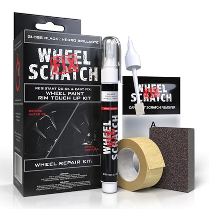 Wheel Scratch Fix® Gloss Black Rim Touch Up Paint, Wheel Scratch Repair Kit - color: Black - Gloss - Kit