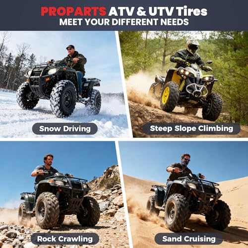 PROPARTS ATV UTV Tires 20x7-8 20x7x8 All-Terrain Trail, Mud, and Sand, 4-Ply, Set of 2, Tubeless - size: 20x7-8