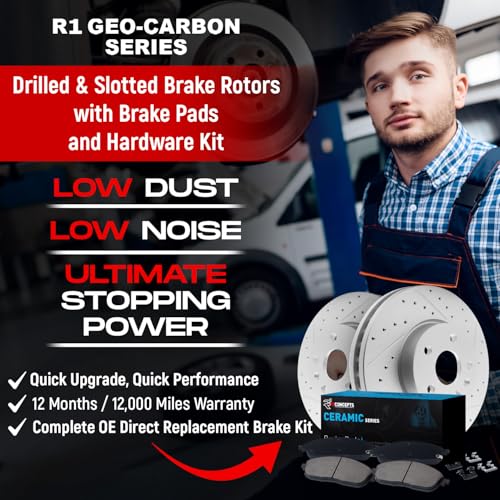 R1 Concepts Front and Rear Brake Kit Fits 2019-2022 Subaru Forester - size: Front and Rear