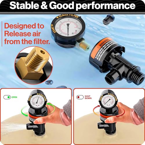 Swimables 98209800 Air Relief Valve Compatible with Pentair Pool Filter | Compatible with Pentair Pool Products FNS, Clean and Clear, Quad DE and 2000/4000 Series Filters - style: Air Relief Valve