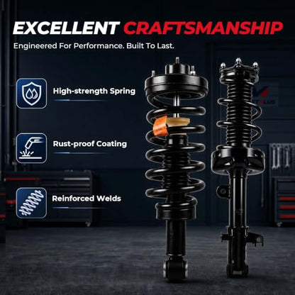 MOSTPLUS Pair Front Complete Strut Assembly 172948 172947 Compatible with 2014-2019 Nissan Sentra Coil Spring Shock Absorbers - style: 14-19 Sentra Front Struts (2PCS)