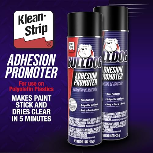 KLEAN-STRIP Bulldog Adhesion Promoter for Polyolefin Plastic Quick Dry Adhesion Promoter for Paint Prep - Fills 320 Grit Scratches - 15 Ounce Aerosol