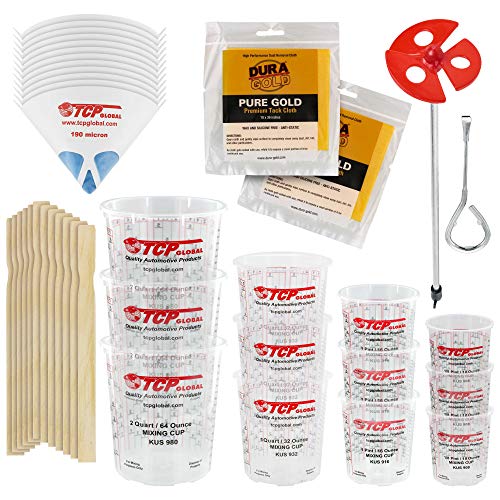 Pouring Masters Paint Mixing Cup Kit, 12 Plastic Paint Cups, 3 of Each Size