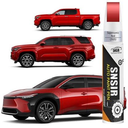 Car Touch up Paint(3U5 Supersonic Red) Compatible with Toyota, Car Paint Pen Scratch Repair Two-In-One Touch Up Paint, Premium Car Scratch Remover for Deep Scratches - color: Supersonic Red(3U5) for 2024 RAV4 Prime/2025 Camry/2024 Camry Hybrid/ 2024 Tacom