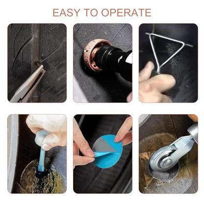 Windance Tire Repair Patch Tools,Tire Buffing Wheels 42mm 55mm for Cars Trucks Motorcycles Bicycles Electric Bicycles with Tire Patch Roller, Scraping Cutter, Tire Grinding Polishing Accessories Kit