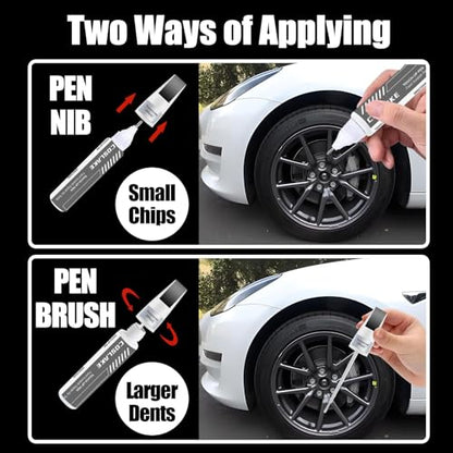 Rim Touch Up Paint(Gunpowder) for Tesla Model Y/3/S/X - color: Gunpowder(Fits for Model Y 19"/ Model Y 21"/ Model 3 20"/ Model S 21"/ Model X 20"/ Model X 22")
