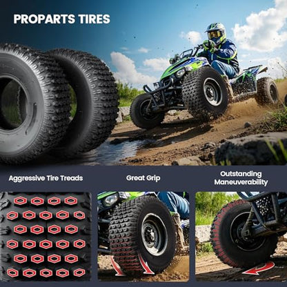 PROPARTS ATV UTV Tires 20x7-8 20x7x8 All-Terrain Trail, Mud, and Sand, 4-Ply, Set of 2, Tubeless - size: 20x7-8