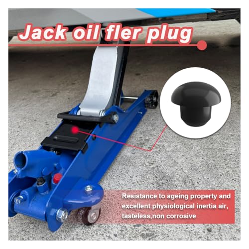Bottle Jack Floor Jack Oil Filler Plug, 8mm Rubber Hydraulic Jack Oil Plug, Flat-Head Hydraulic Filler Bung for Oil Reservoir Hole, Horizontal Jack Hydraulic Top Pressure Rod Accessories (24PCS) - size: 24PCS