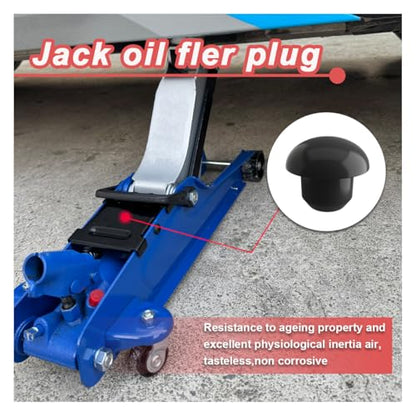 Bottle Jack Floor Jack Oil Filler Plug, 8mm Rubber Hydraulic Jack Oil Plug, Flat-Head Hydraulic Filler Bung for Oil Reservoir Hole, Horizontal Jack Hydraulic Top Pressure Rod Accessories (12PCS) - size: 12PCS