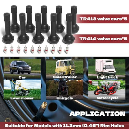 KJE Tire Valve Stem Quick Replacement Tool Kit, Tire Stem Removal Tool, Valve Stem Installation Tool, Tire Valve Stem Tool for Replacing Leaky Valves in Cars,Trucks,ATVs,etc.with TR413/TR414